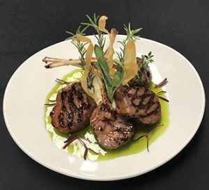 Plate of lamb cutlets